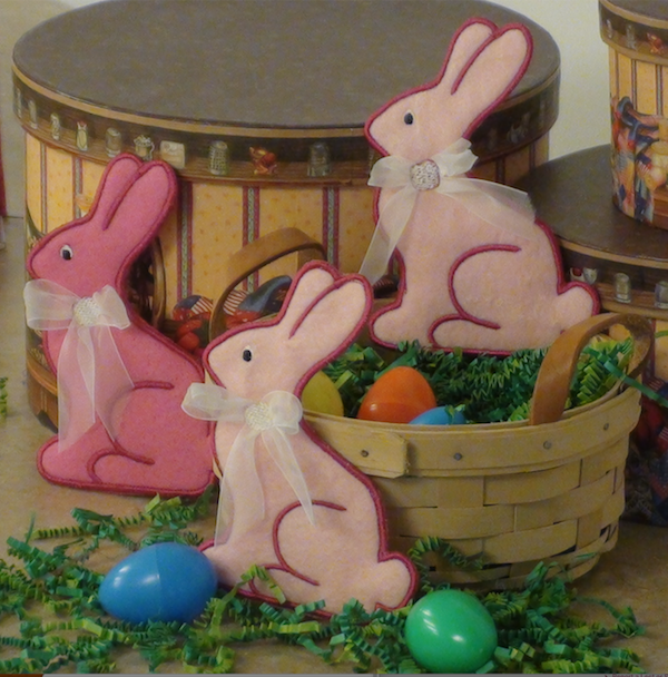 Easter Bunny Goodie Holder Online Sewing Embroidery Class