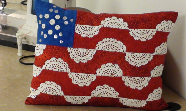 Stars Stripes Buttons and Doilies Online Sewing Embroidery Class