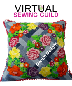 Denim Delight Pillow Online Sewing Embroidery Class