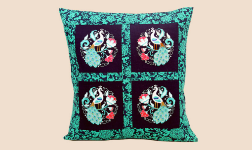 Peacock Pillow Online Sewing Embroidery Class