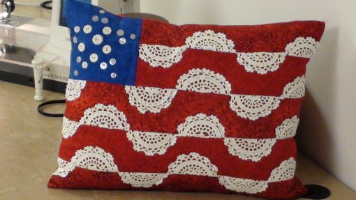 Stars Stripes Buttons and Doilies Online Sewing Embroidery Class