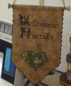 Welcome Friends Banner Online Sewing Embroidery Class