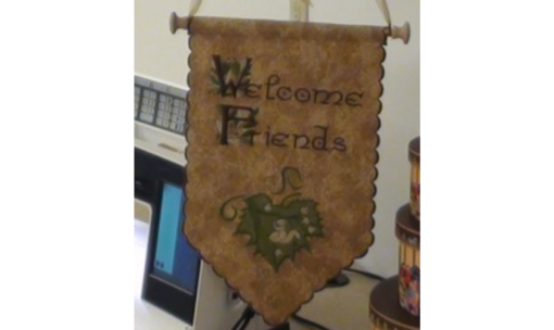 Welcome Friends Banner Online Sewing Embroidery Class