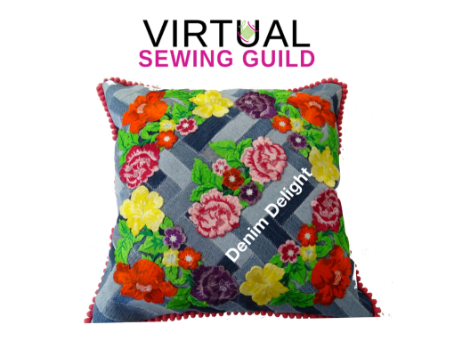 Denim Delight Pillow Online Sewing Embroidery Class